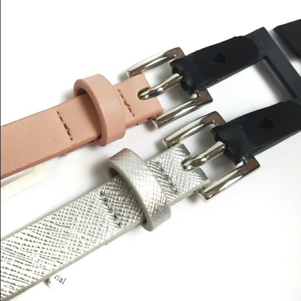 Set of 2 Style & Co skinny belts.